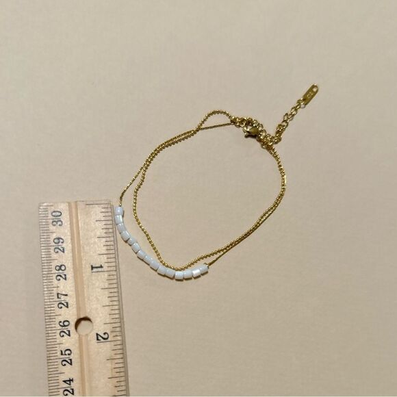 Boho beaded anklet N624 - Picture 4 of 4